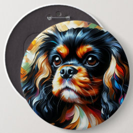 Chapa Redonda De 15 Cm Impresión Acrílica de Perro Cavalier King Charles 