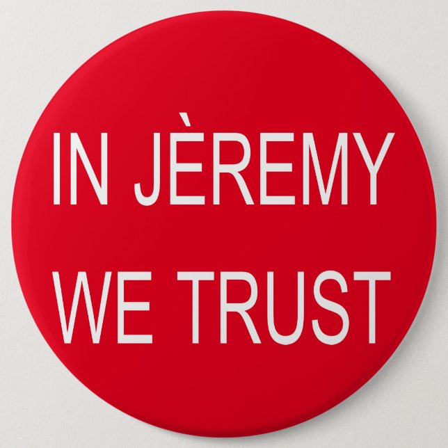 Chapa Redonda De 15 Cm Insignia de Jeremy Corbyn Arsène (Anverso)