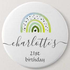 Chapa Redonda De 15 Cm insignia personalizar - Verde arcoiris