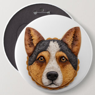 Chapa Redonda De 15 Cm Inspiración en 3D del perro de ganado vacuno austr