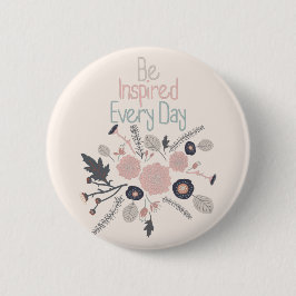 Chapa Redonda De 15 Cm Inspiren Cada Día Flores Rosa