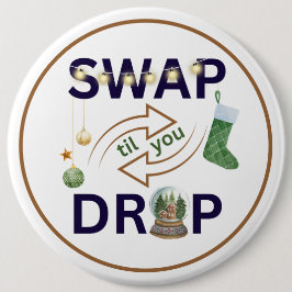 Chapa Redonda De 15 Cm Intercambio de decoración Navidades Gracias Etique