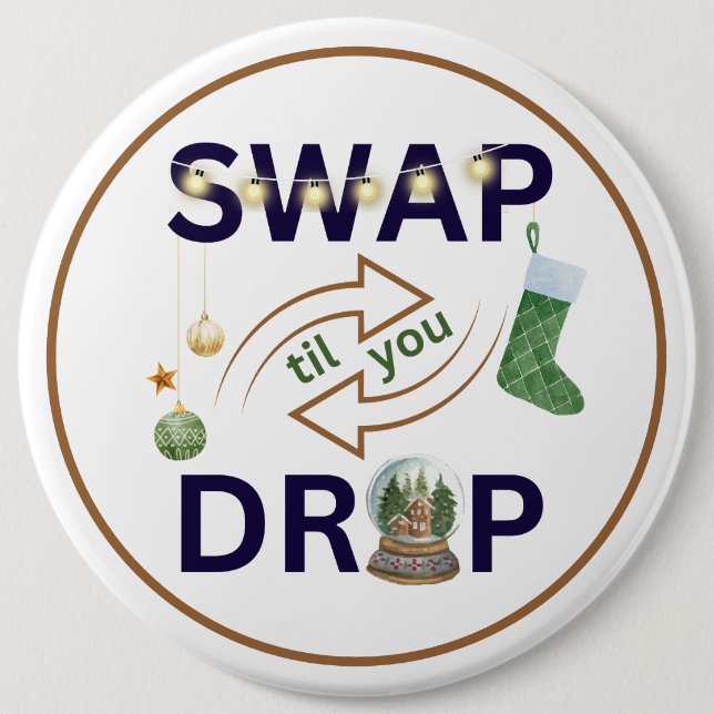 Chapa Redonda De 15 Cm Intercambio de decoración Navidades Gracias Etique (Anverso)