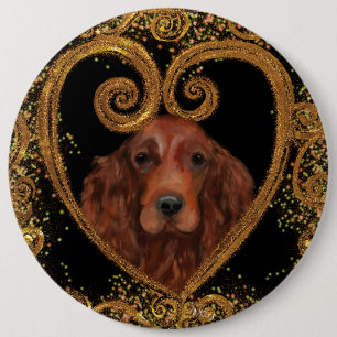 CHAPA REDONDA DE 15 CM IRISH SETTER