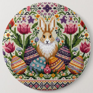 Chapa Redonda De 15 Cm Isla Cuta/Colorida Primavera/Feria de Pascua