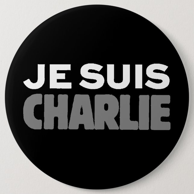 Chapa Redonda De 15 Cm Je Suis Charlie (Anverso)