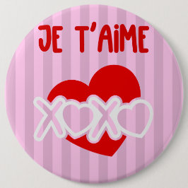 Chapa Redonda De 15 Cm Je t'aime