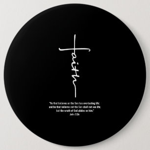 Chapa Redonda De 15 Cm Jesús Amor Cruz de la Fe Cristiano Jesús Dios d