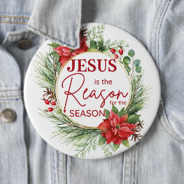 Chapa Redonda De 15 Cm Jesús es la razón para los Navidades de temporada