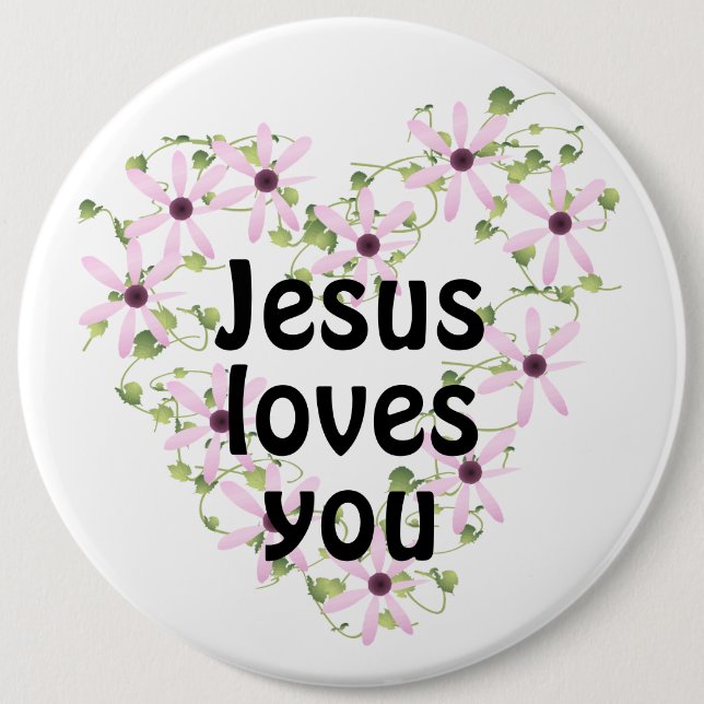 Chapa Redonda De 15 Cm Jesús te ama (Anverso)