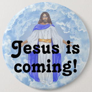 Chapa Redonda De 15 Cm ¡Jesús viene!