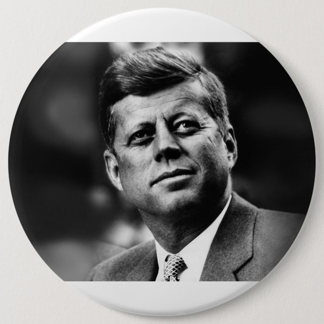 Chapa Redonda De 15 Cm John F Kennedy (Anverso)