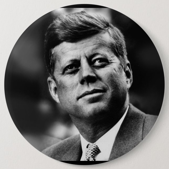 Chapa Redonda De 15 Cm John F Kennedy President (Anverso)