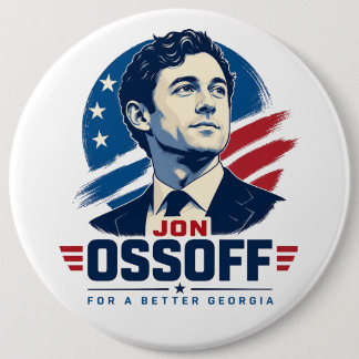 Chapa Redonda De 15 Cm Jon Ossoff para una mejor Georgia
