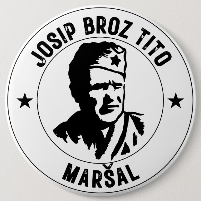 Chapa Redonda De 15 Cm Josip Broz Tito Maršal (Anverso)