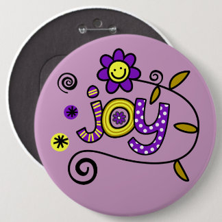 Chapa Redonda De 15 Cm Joy I Doodles I Purple I 6x6 Button