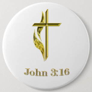 Chapa Redonda De 15 Cm Juan 3:16