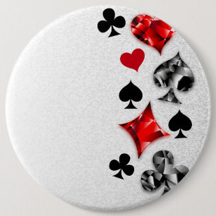 Chapa Redonda De 15 Cm Jugador de póquer jugador de cartas palos Las Vega