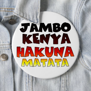Chapa Redonda De 15 Cm Kenia Hakuna Matata