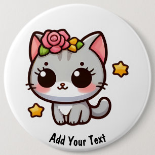 Chapa Redonda De 15 Cm Kitty