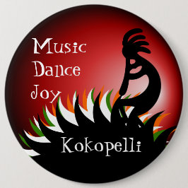 Chapa Redonda De 15 Cm Kokopelli