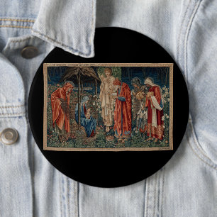 Chapa Redonda De 15 Cm La adoración del Magi (por Edward Burne-Jones)