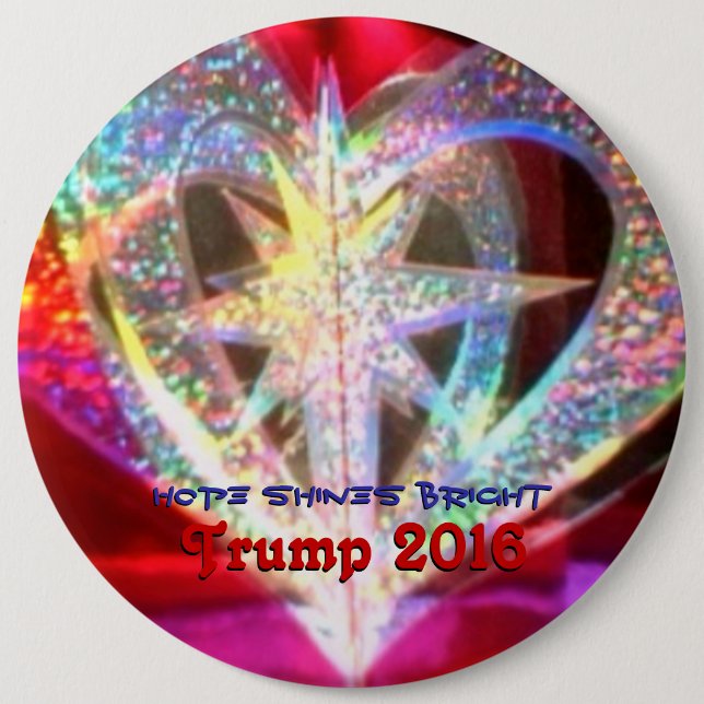 Chapa Redonda De 15 Cm La esperanza brilla brillante (Anverso)