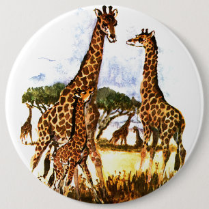 Chapa Redonda De 15 Cm La familia Giraffe -