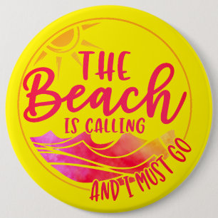 Chapa Redonda De 15 Cm La playa está llamando y debo ir al 76767