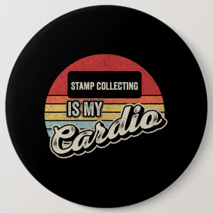 Chapa Redonda De 15 Cm La Recogida De Sellos Es Mi Retro Cardio Vintage