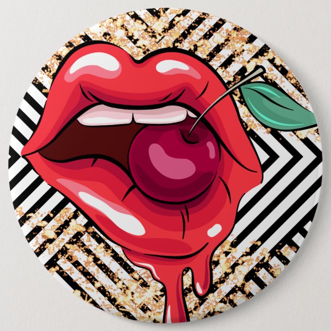 Chapa Redonda De 15 Cm labios (Anverso)