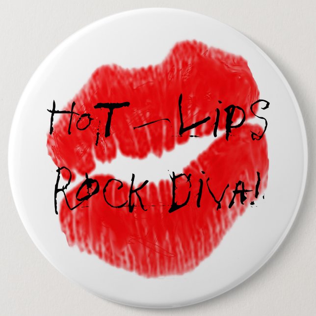 Chapa Redonda De 15 Cm Labios candentes I (Anverso)
