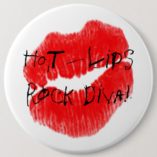 Chapa Redonda De 15 Cm Labios candentes I