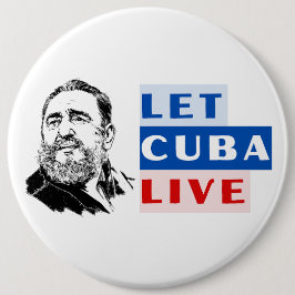 Chapa Redonda De 15 Cm Let Cuba Live