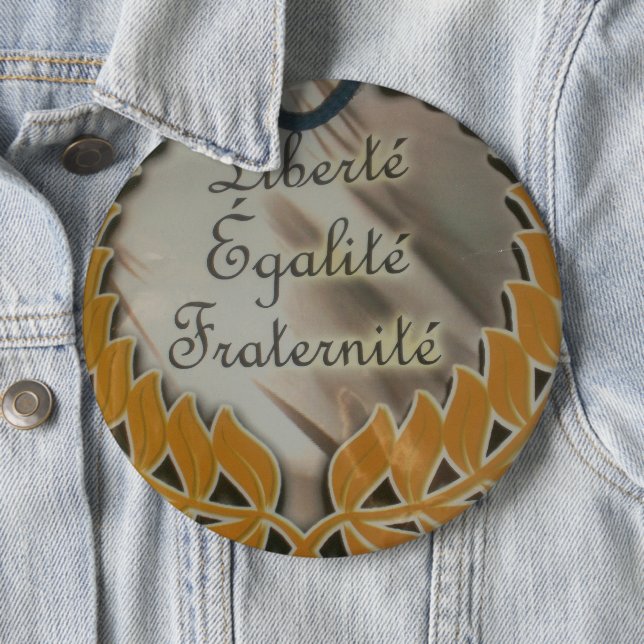 Chapa Redonda De 15 Cm Libertad, igualdad, fraternidad: un futuro floreci (In situ)