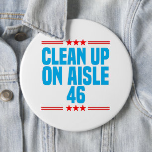 Chapa Redonda De 15 Cm Limpieza De Aisle 46 Shirt, Divertido Político