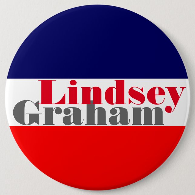 Chapa Redonda De 15 Cm Lindsey Graham 2016 (Anverso)