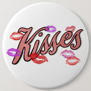 CHAPA REDONDA DE 15 CM LIP KISSES