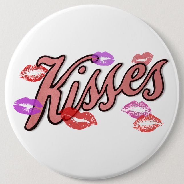 CHAPA REDONDA DE 15 CM LIP KISSES (Anverso)