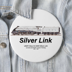Chapa Redonda De 15 Cm LNER Clase A4 2509 Silver Link Locomotora de Vapor