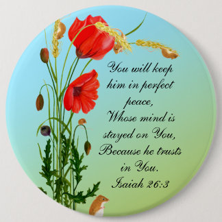Chapa Redonda De 15 Cm Lo mantendrán en perfecta paz Biblia Verse