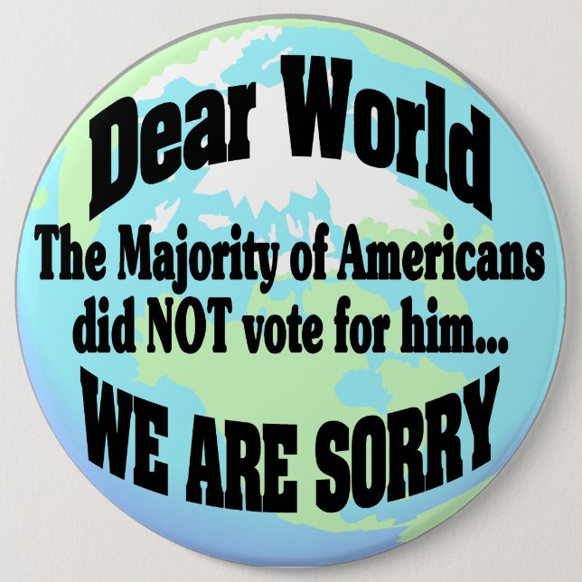 Chapa Redonda De 15 Cm lo sentimos (Anverso)