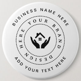 Chapa Redonda De 15 Cm Logotipo de Personalizado Minimalista simple y pro