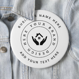 Chapa Redonda De 15 Cm Logotipo de Personalizado Minimalista simple y pro