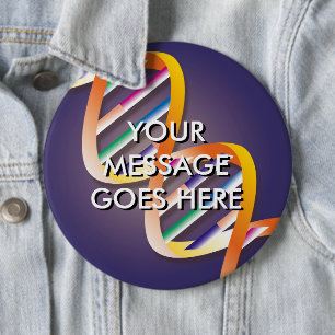 Chapa Redonda De 15 Cm Luz de ADN personalizada