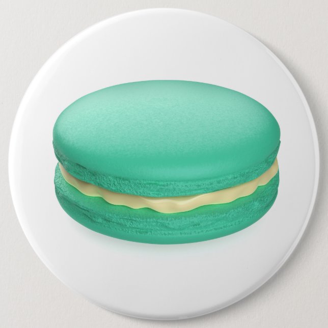 Chapa Redonda De 15 Cm Macarón verde francés (Anverso)