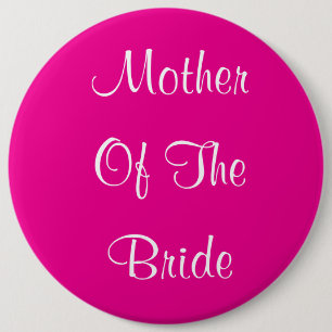 Chapa Redonda De 15 Cm Madre De La Novia Boda Regalo Simple Rosa