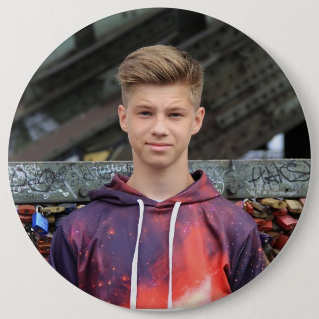 Chapa Redonda De 15 Cm Make your own photo button (Anverso)