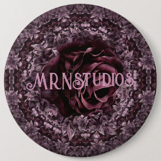 Chapa Redonda De 15 Cm Mandala de rosa 