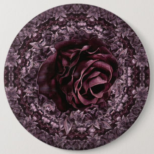 Chapa Redonda De 15 Cm Mandala de rosa 